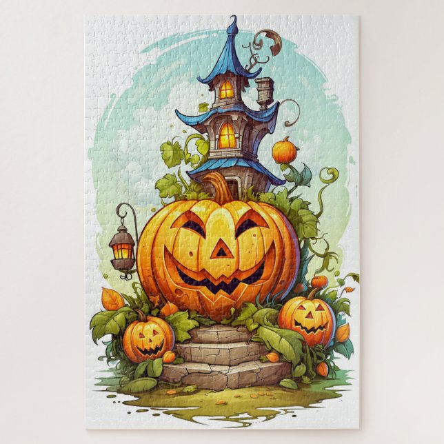 Puzzle Joli Citrouille d'Halloween (Vertical)