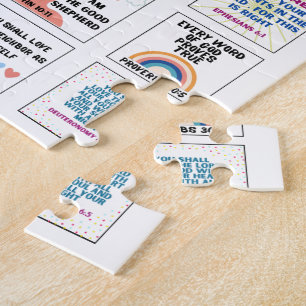 Puzzle Joli écriture sainte verset de la Bible pour enfan