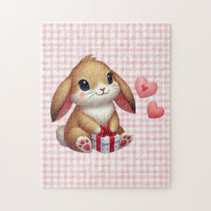 Puzzle Joli lapin de la Saint-Valentin