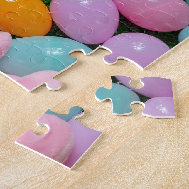 Puzzle Joli lapin de Pâques OEufs de Pâques Colorés Enfan (Côté)