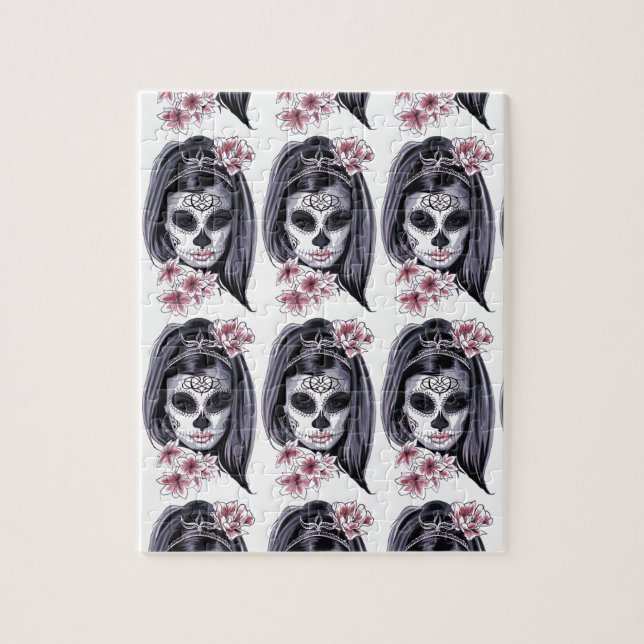 Puzzle Joli masque Carnival femme crâne Thunder_Cove (Vertical)