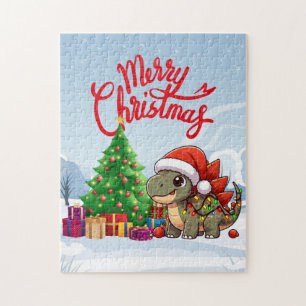 Puzzle Joli/Whimsical bébé stégosaure de Noël