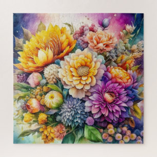Puzzle Jolie aquarelle colorée Ai Fleurs d'Art