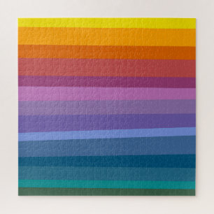 Puzzle Jolie art abstrait moderne vibrant aux rayures arc