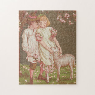 Puzzle Jolie carte de la Saint-Valentin vintage kitsch, E