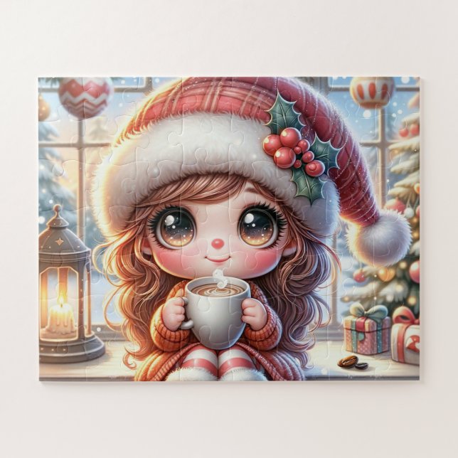 Puzzle Jolie fille de Noël (Horizontal)