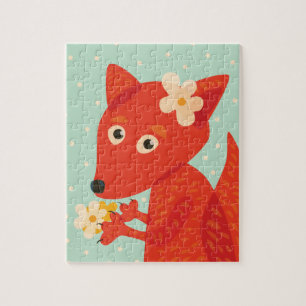 Puzzle Jolie fille Fox Cartoon
