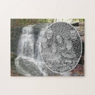 Puzzle Jolie peinture à l'huile de cascade Ajouter votre 