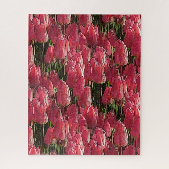 Puzzle Jolie tulipe rose (Vertical)