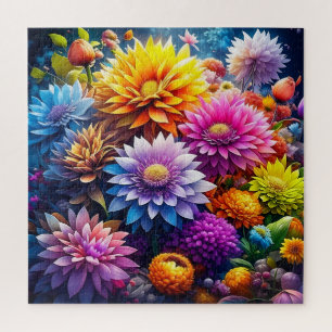 Puzzle Jolies fleurs d'art aquarelle en couleur Ai 
