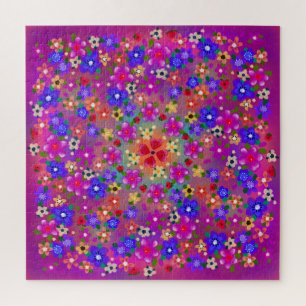 Puzzle Jolies Fleurs De Boho Rose
