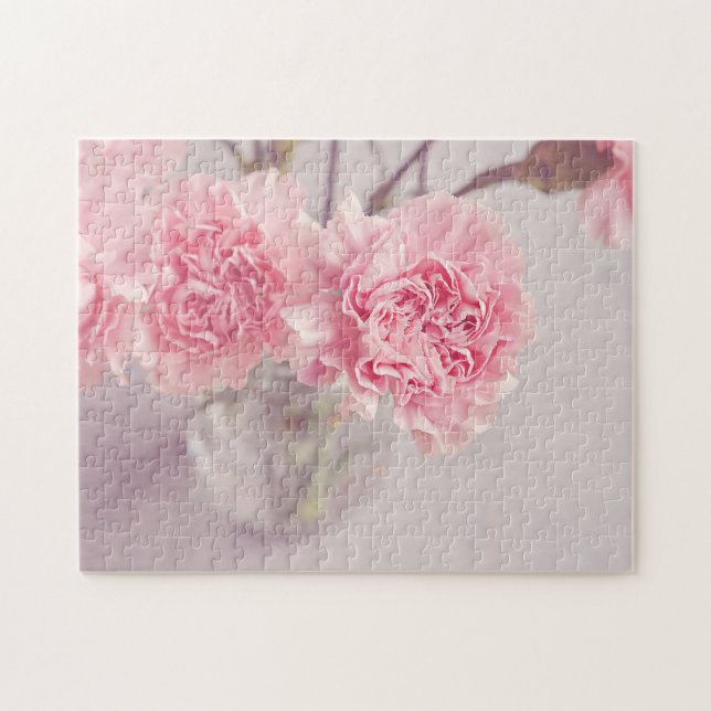 Puzzle Jolies pivoines roses dans Vase de verre (Horizontal)