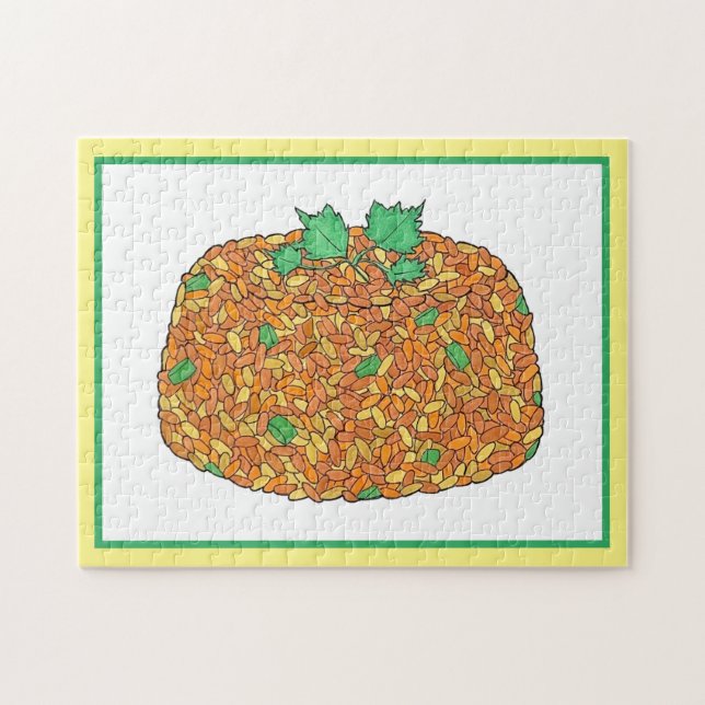 Puzzle Jollof Rice Nigérian Ghanaian West African Food (Horizontal)
