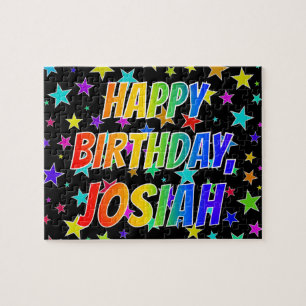 Puzzle "JOSIAH" Prénom, Amusant "HEUREUX ANNIVERSAIRE"