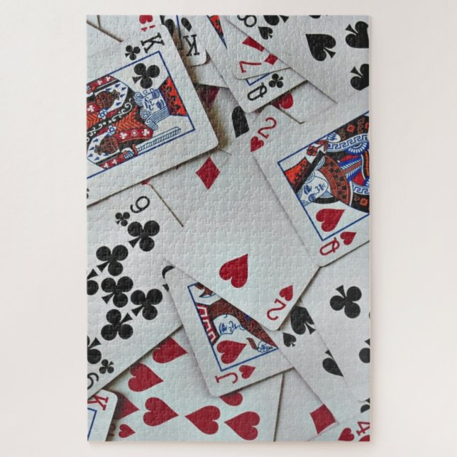 Puzzle Jouer Cartes Poker Jeux Reine Roi (Vertical)