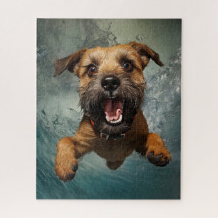 Puzzle Jouer Chien nager Design sous-marin