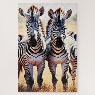 Puzzle Jouer Zebras Colorful Safari Inspiré Art