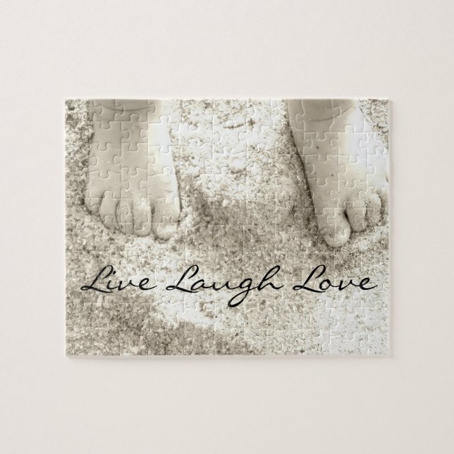 Puzzle Joues Dans L'Image Du Sable (Horizontal)