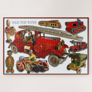 Puzzle JOUETS TIN vintages CAMIONS À FEU ET PLUS