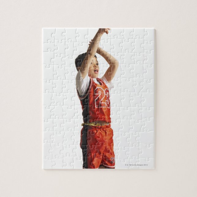 Puzzle joueur américain de basket-ball enfant en (Vertical)