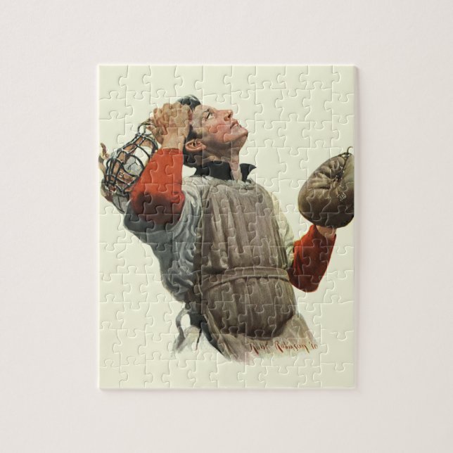 Puzzle Joueur De Baseball vintage, Chercher (Vertical)