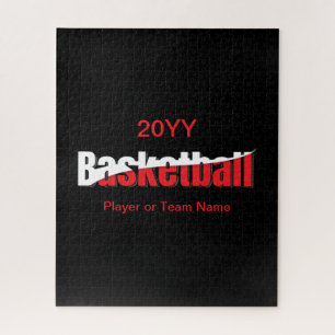 Puzzle Joueur de Basket-ball Abstrait Swish - Art de Mot