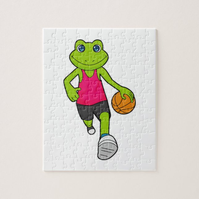 Puzzle Joueur de basket-ball de grenouille (Vertical)