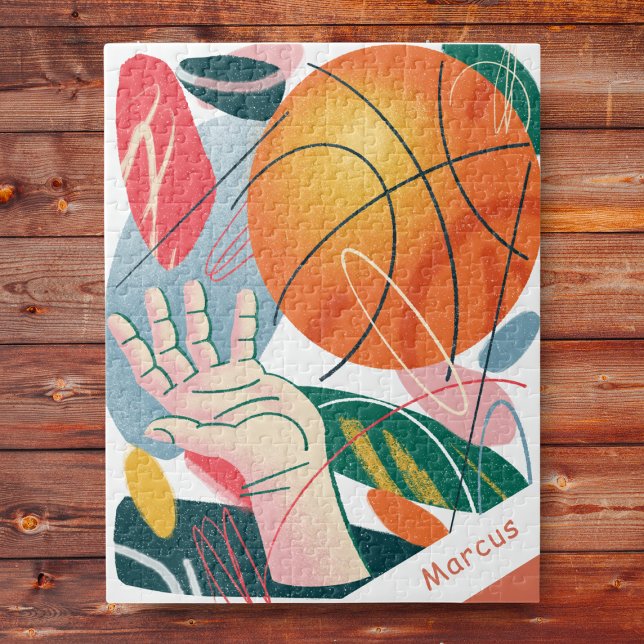 Puzzle Joueur de basket-ball Thème artistique Sport Abstr (Créateur téléchargé)