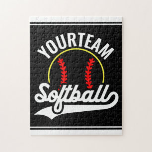 Puzzle Joueur de l'équipe de softball AJOUTER UN NOM Ligu