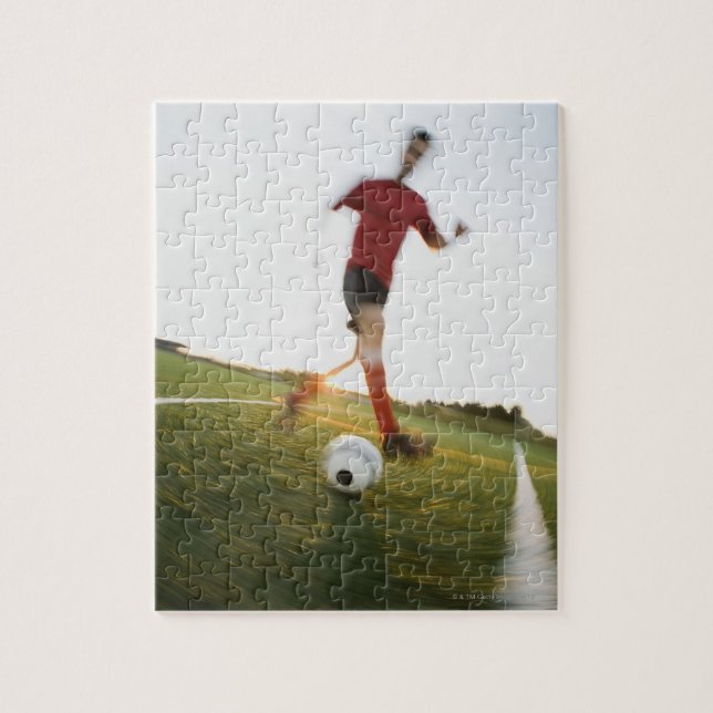 Puzzle Joueur de soccer boule à dribbler (Vertical)