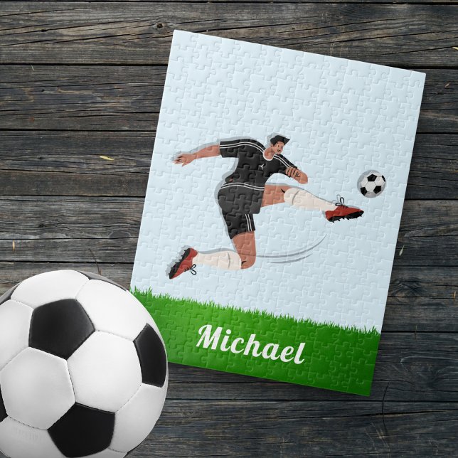 Puzzle Joueur de soccer du garçon Nom Athlète Sport Thème (Créateur téléchargé)