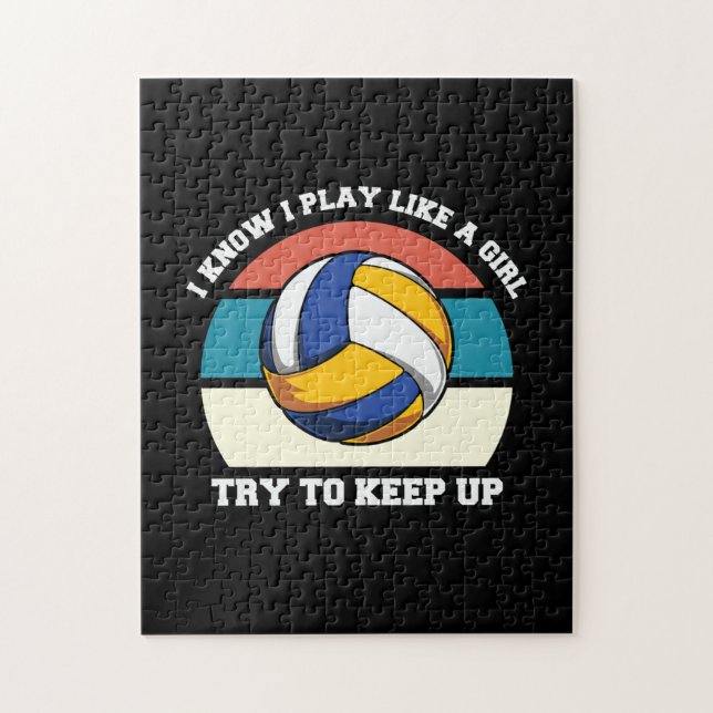 Puzzle Joueur de volley-ball | Je Sais Que Je Joue Comme  (Vertical)