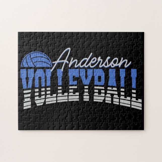 Puzzle Joueur de volley-ball personnalisé AJOUTER UN NOM  (Horizontal)