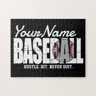 Puzzle Joueur d'équipe de baseball rétro AJOUTER NOM Pins