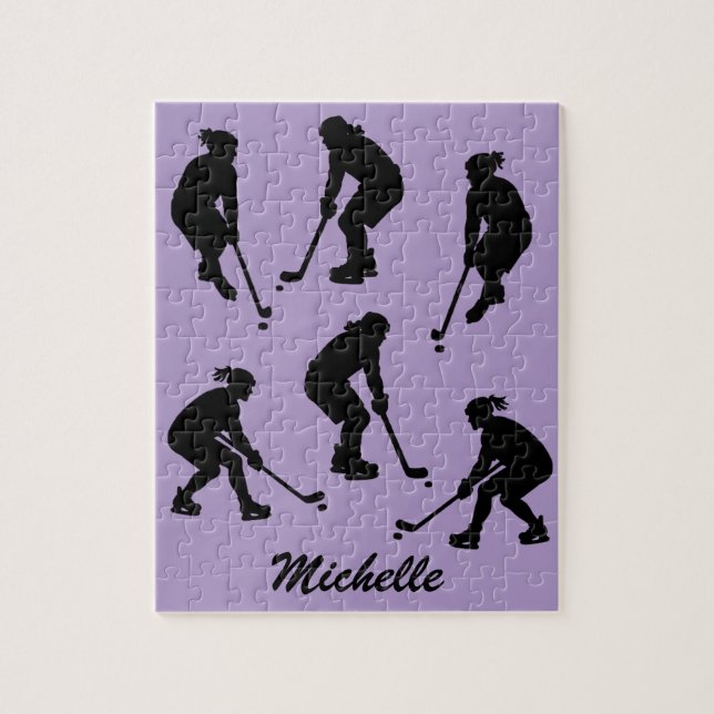 Puzzle Joueur moderne de hockey sur glace tendance Nom pe (Vertical)