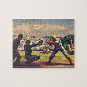 Puzzle Joueurs de baseball vintages dans un jeu