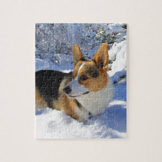 Puzzle Jour de neige de corgi de Gallois