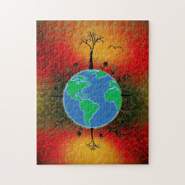 Puzzle Jour des terres ~ Coucher de soleil (Vertical)