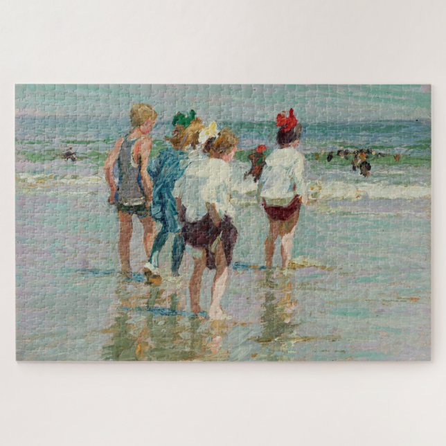 Puzzle Jour d'été à Brighton Beach (par E.H. Potthast) (Horizontal)