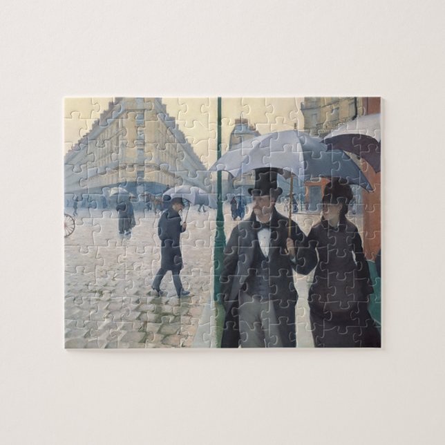 Puzzle Jour pluvieux de rue française de l'impressionisme (Horizontal)