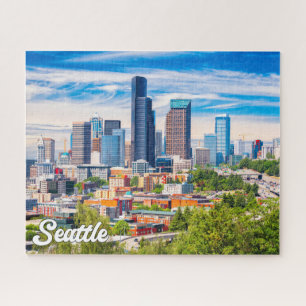 Puzzle Journée nuageuse à Seattle, Washington, États-Unis