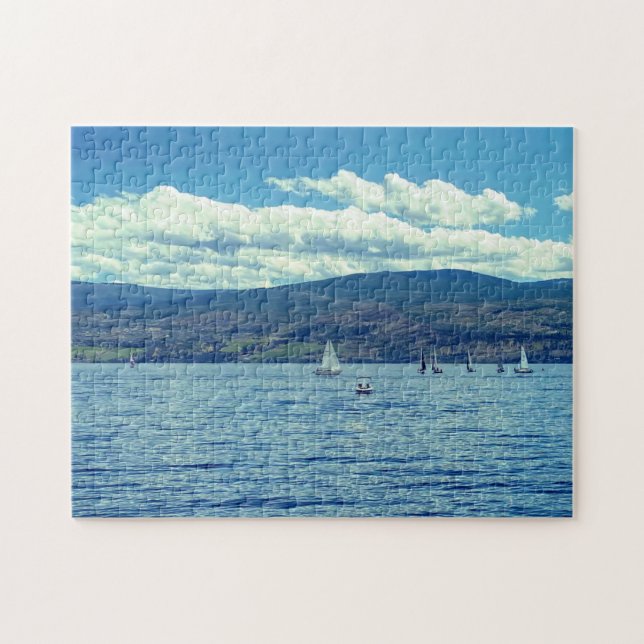 Puzzle Journée Voilier Voilier Lake Water Scenery (Horizontal)