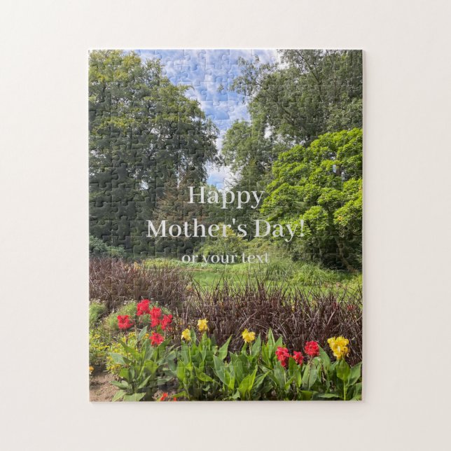 Puzzle Joyeuse fête des mères ou votre texte Parc naturel (Vertical)