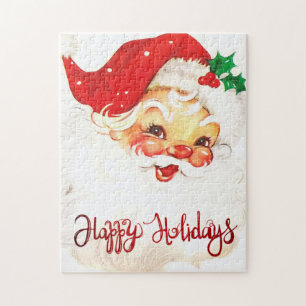 Puzzle Joyeuses fêtes, Santa Claus Retro