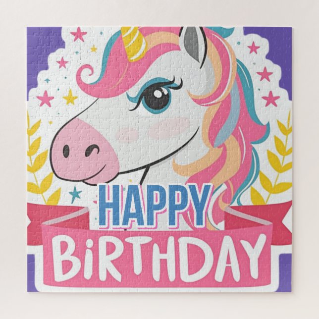 Puzzle Joyeuses Filles d'anniversaire Anniversaire Unicor (Vertical)