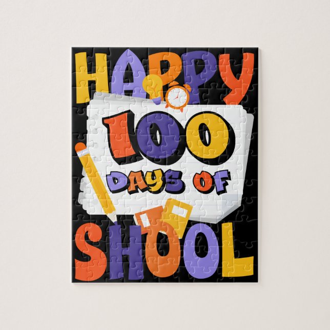 Puzzle Joyeux 100e jour de l'école 100 jours de l'école (Vertical)