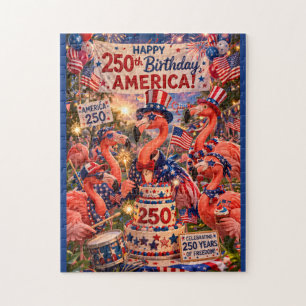 Puzzle Joyeux 250e anniversaire d'Amérique Flamant rose 4