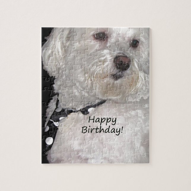 Puzzle Joyeux anniversaire de Havanese (Vertical)