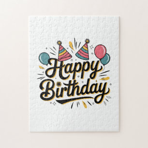 Puzzle Joyeux Anniversaire Festif