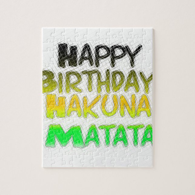 Puzzle Joyeux anniversaire Hakuna Matata eco Inspirationa (Vertical)